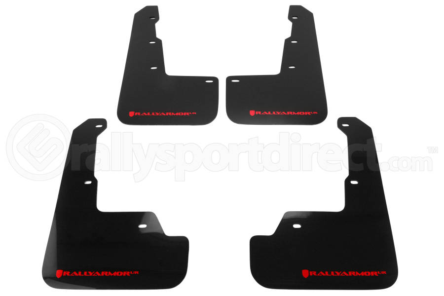 Rally Armor UR Mudflaps Black Urethane Red Logo Subaru WRX / STI 2015