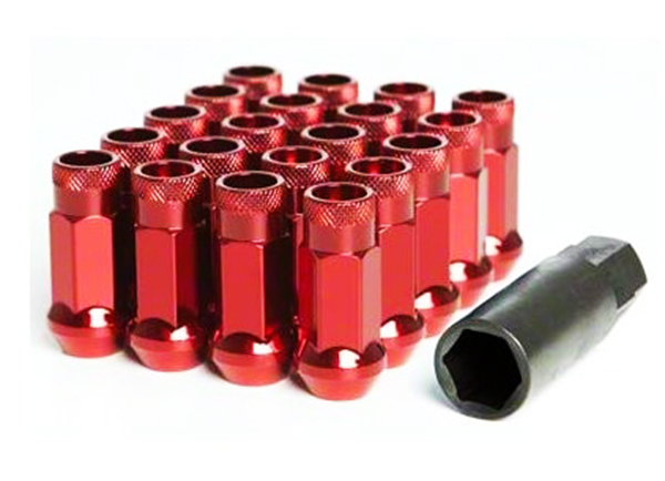 Muteki SR48 Chrome Red Open Ended Lug Nuts 12X1.50 