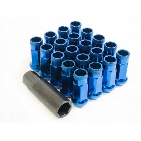 Muteki SR48 Chrome Blue Open Ended Lug Nuts 12X1.50