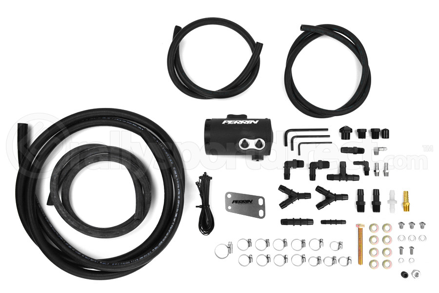 PERRIN Air Oil Separator Black Stock TMIC - Subaru WRX 2008-2014 / STI 2008+