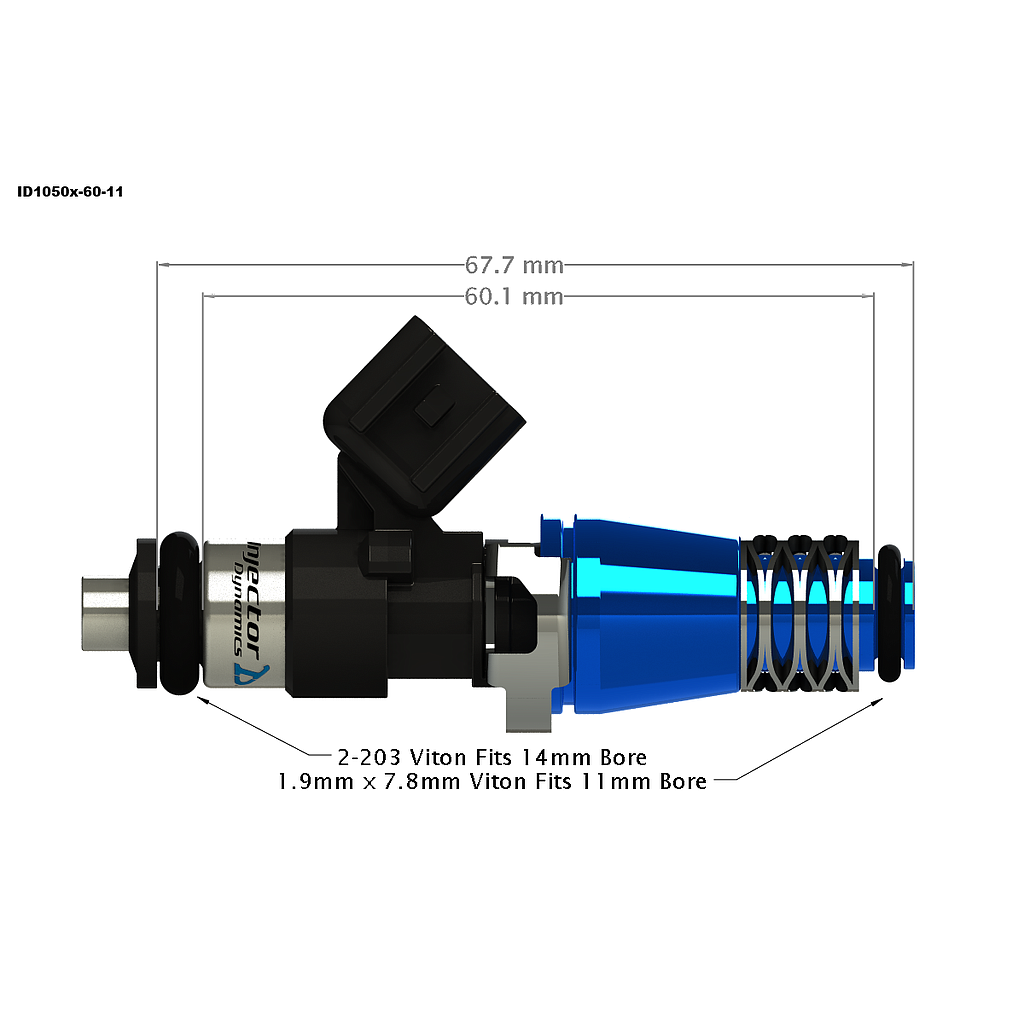 Injector Dynamics ID1050X Fuel Injectors Mitsubishi EVO 6-9