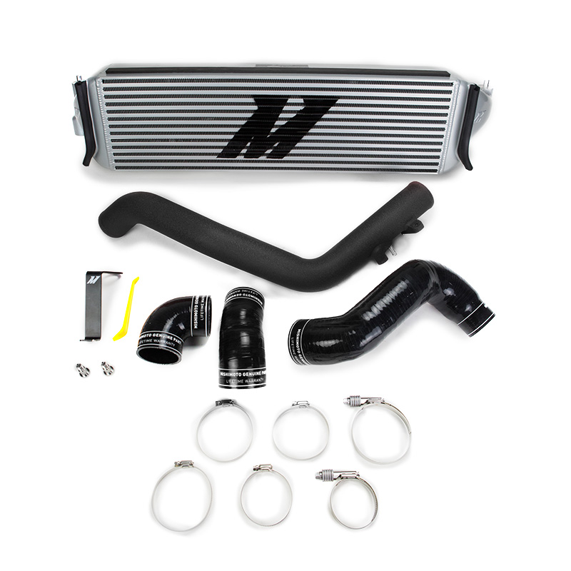 Mishimoto Honda Civic Type R FK8 Performance Intercooler Kit, 2017+, Silver Core, Black Piping 