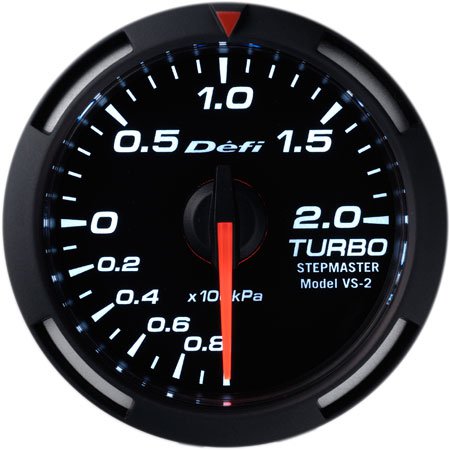 Defi White Racer Boost Gauge Metric